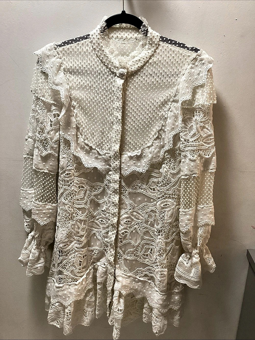 ALEXIS White Lace Mini Dress EXCELLENT 190